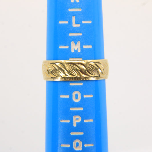 Vintage 18ct Hallmarked Gold Wedding Band Ring Boxed UK Size N1/2 B.Bros