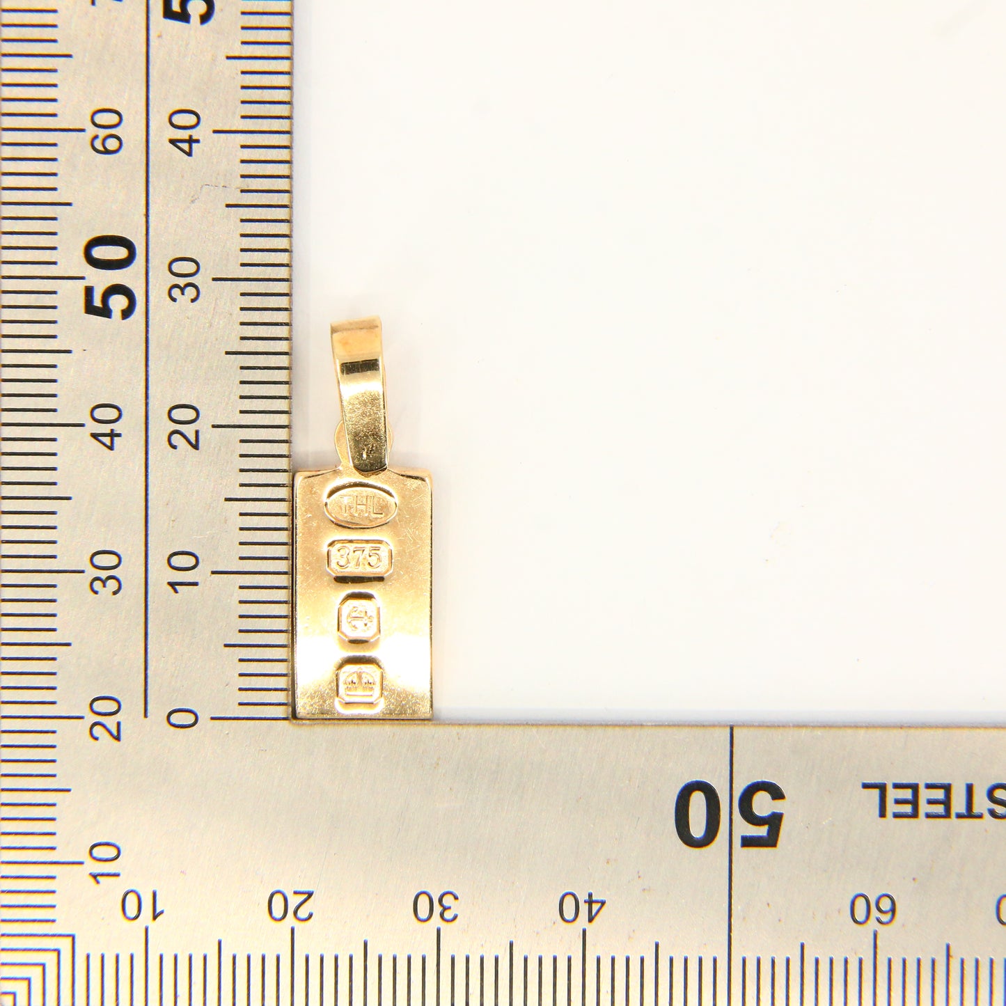 Vintage 9ct Gold Ingot Charm – Solid Hallmarked 9 Carat Gold Pendant