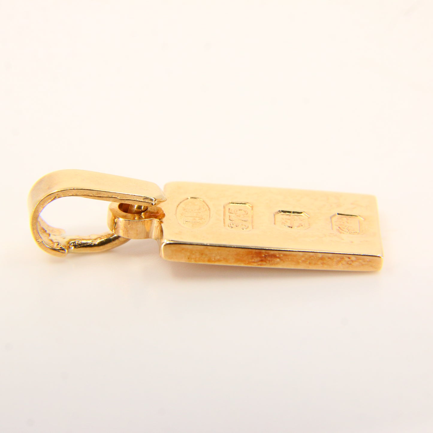 Vintage 9ct Gold Ingot Charm – Solid Hallmarked 9 Carat Gold Pendant