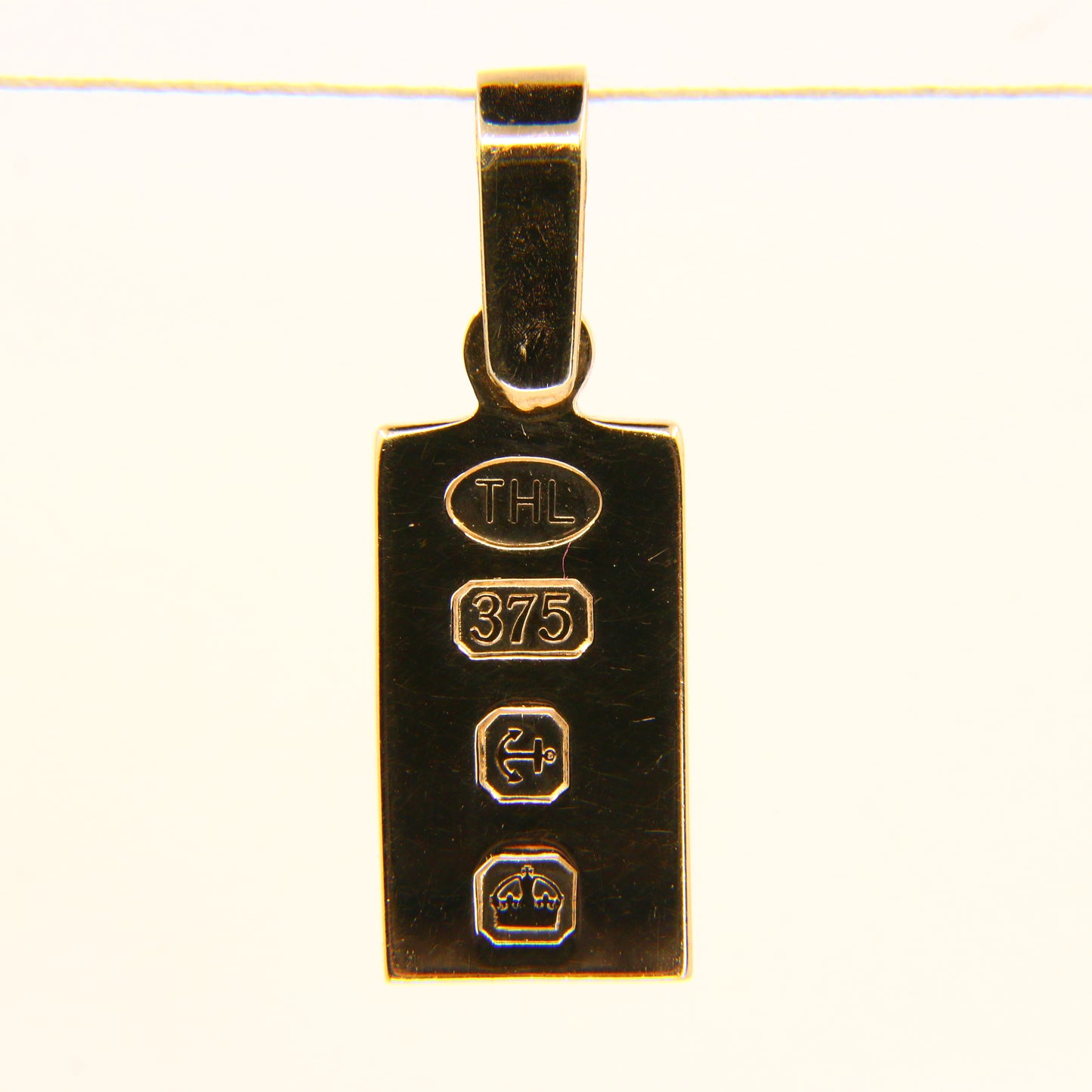 Vintage 9ct Gold Ingot Charm – Solid Hallmarked 9 Carat Gold Pendant