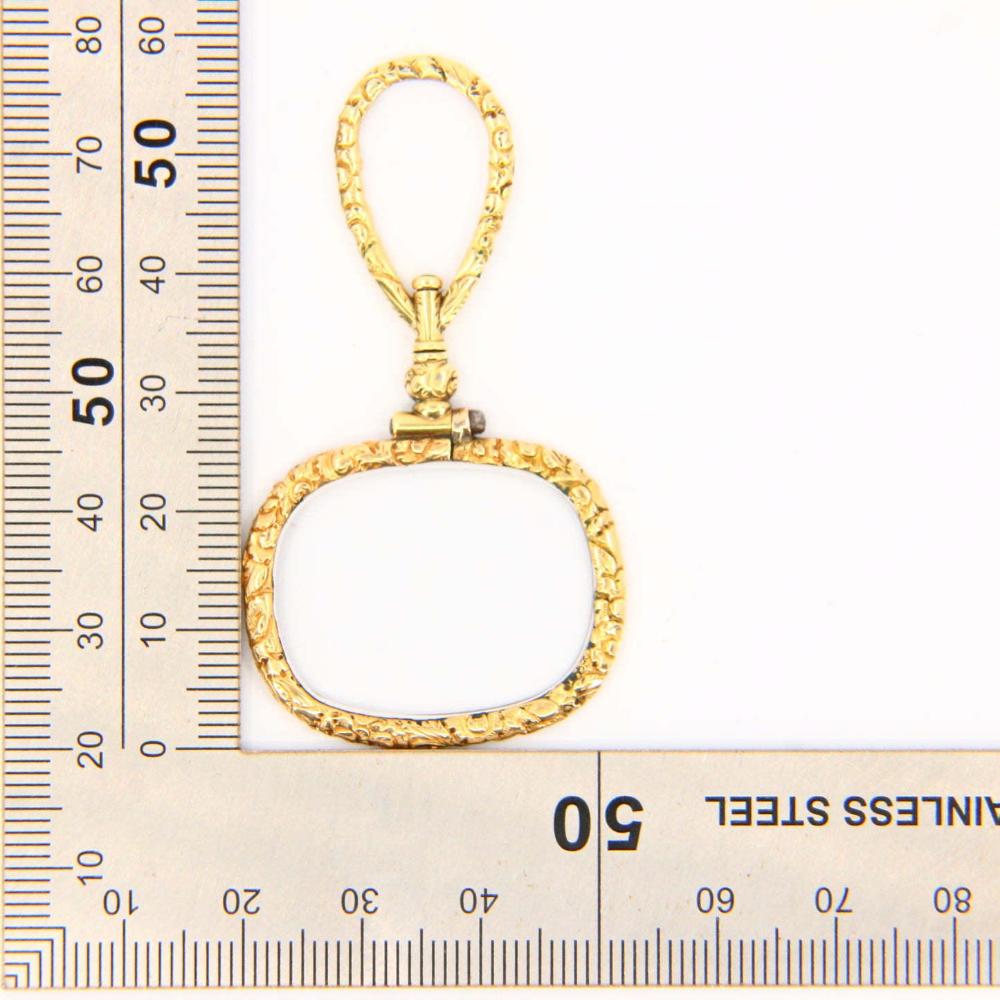 Antique 18ct Gold Magnifying Pendant – Unmarked Victorian Lorgnette