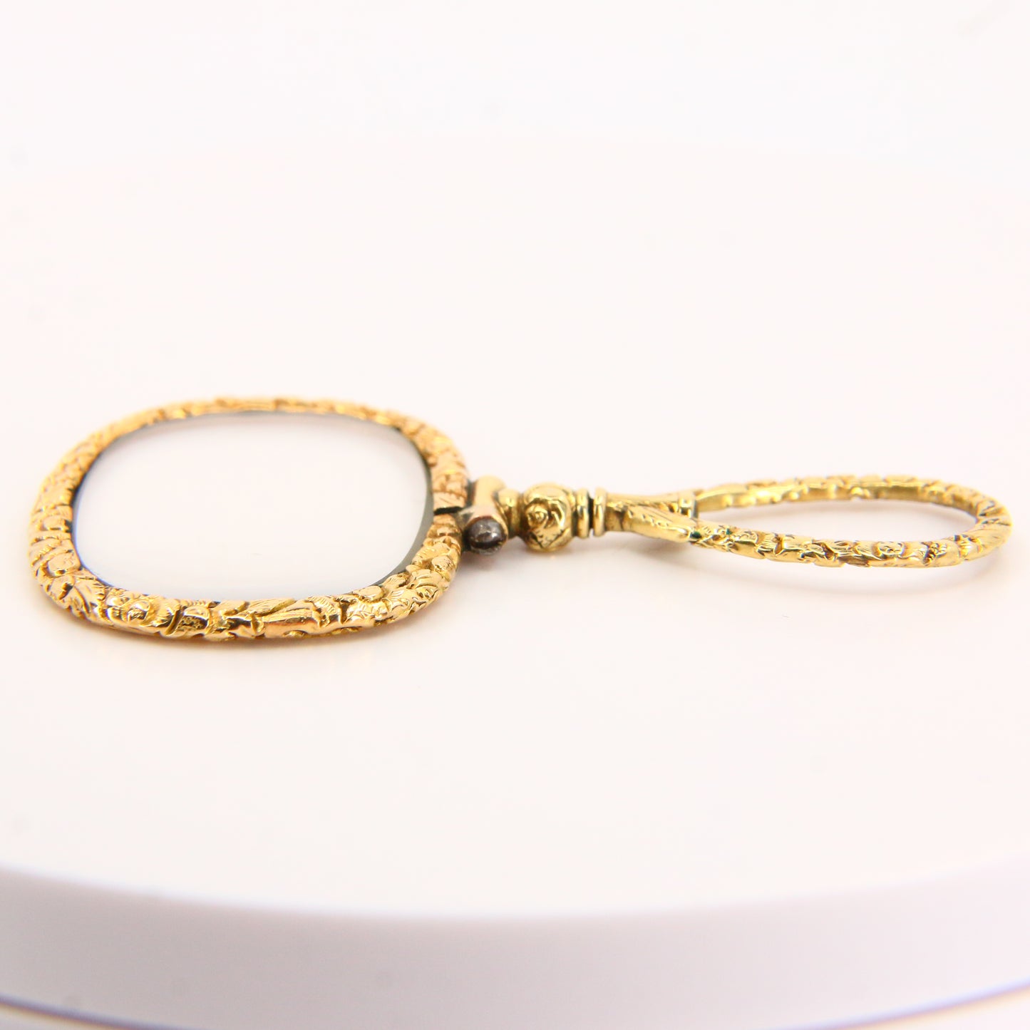 Antique 18ct Gold Magnifying Pendant – Unmarked Victorian Lorgnette