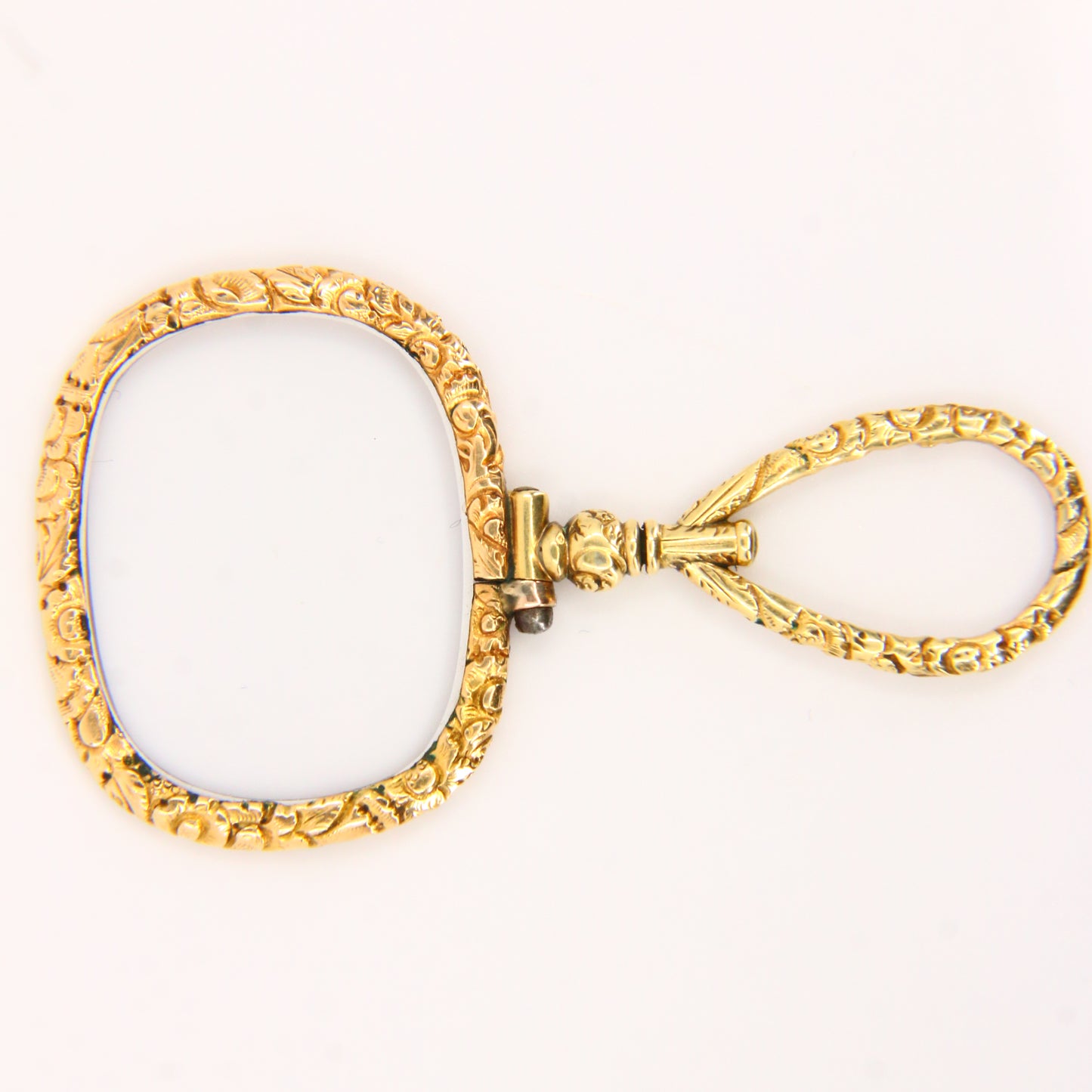 Antique 18ct Gold Magnifying Pendant – Unmarked Victorian Lorgnette