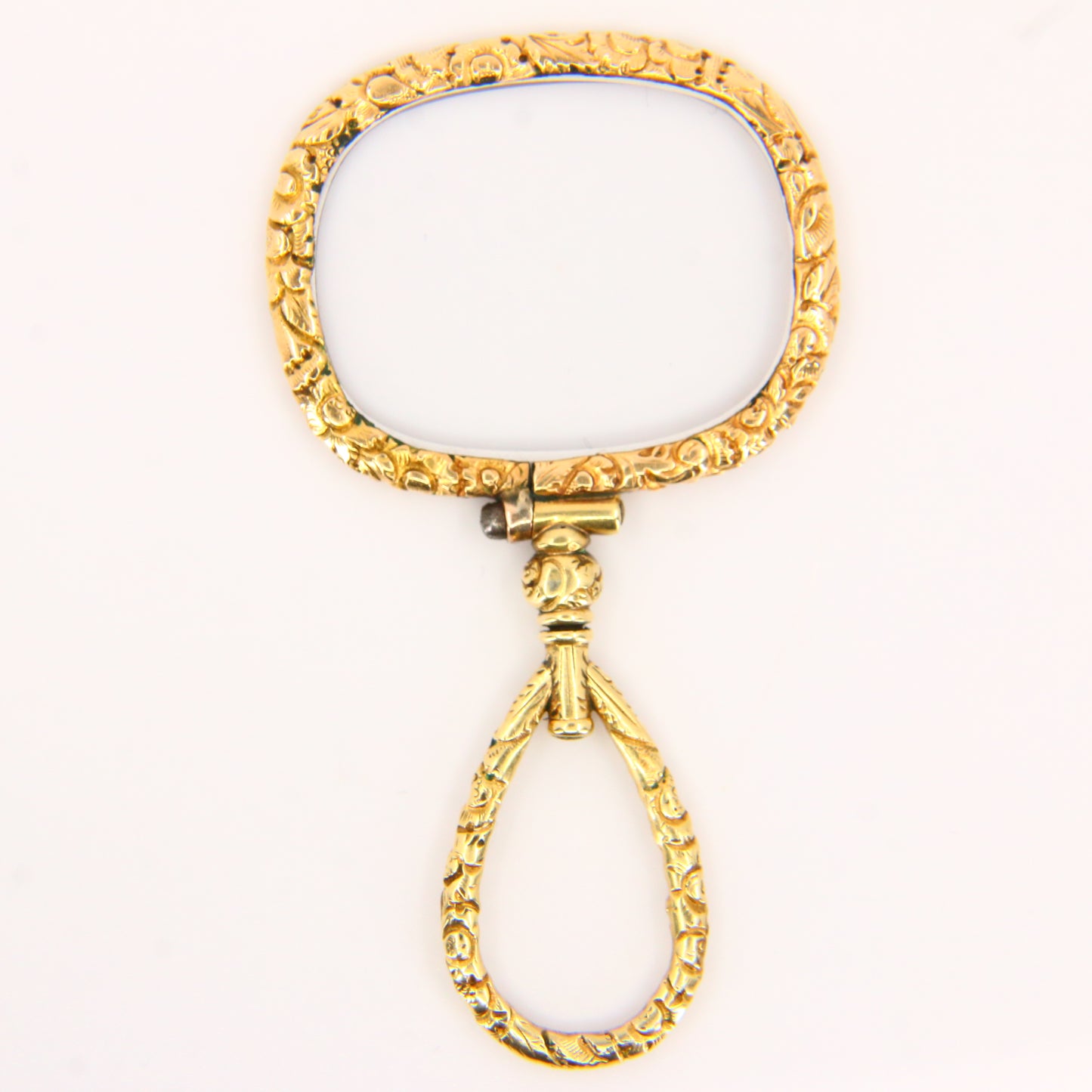 Antique 18ct Gold Magnifying Pendant – Unmarked Victorian Lorgnette