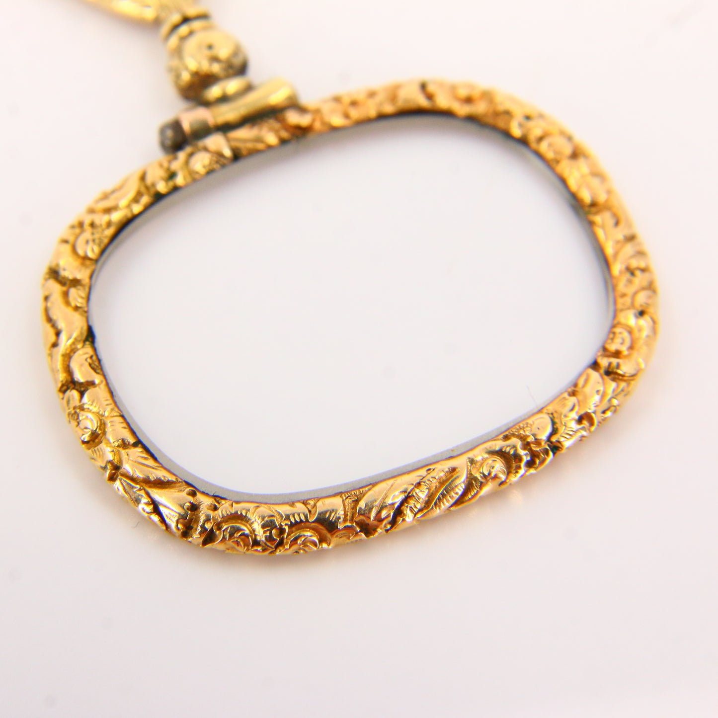 Antique 18ct Gold Magnifying Pendant – Unmarked Victorian Lorgnette