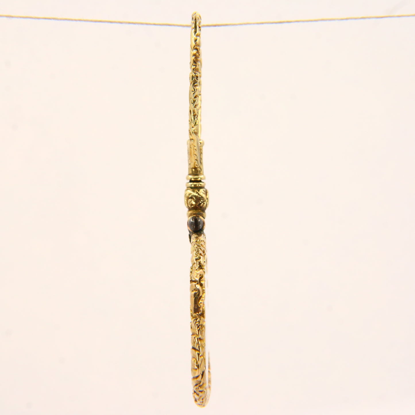 Antique 18ct Gold Magnifying Pendant – Unmarked Victorian Lorgnette
