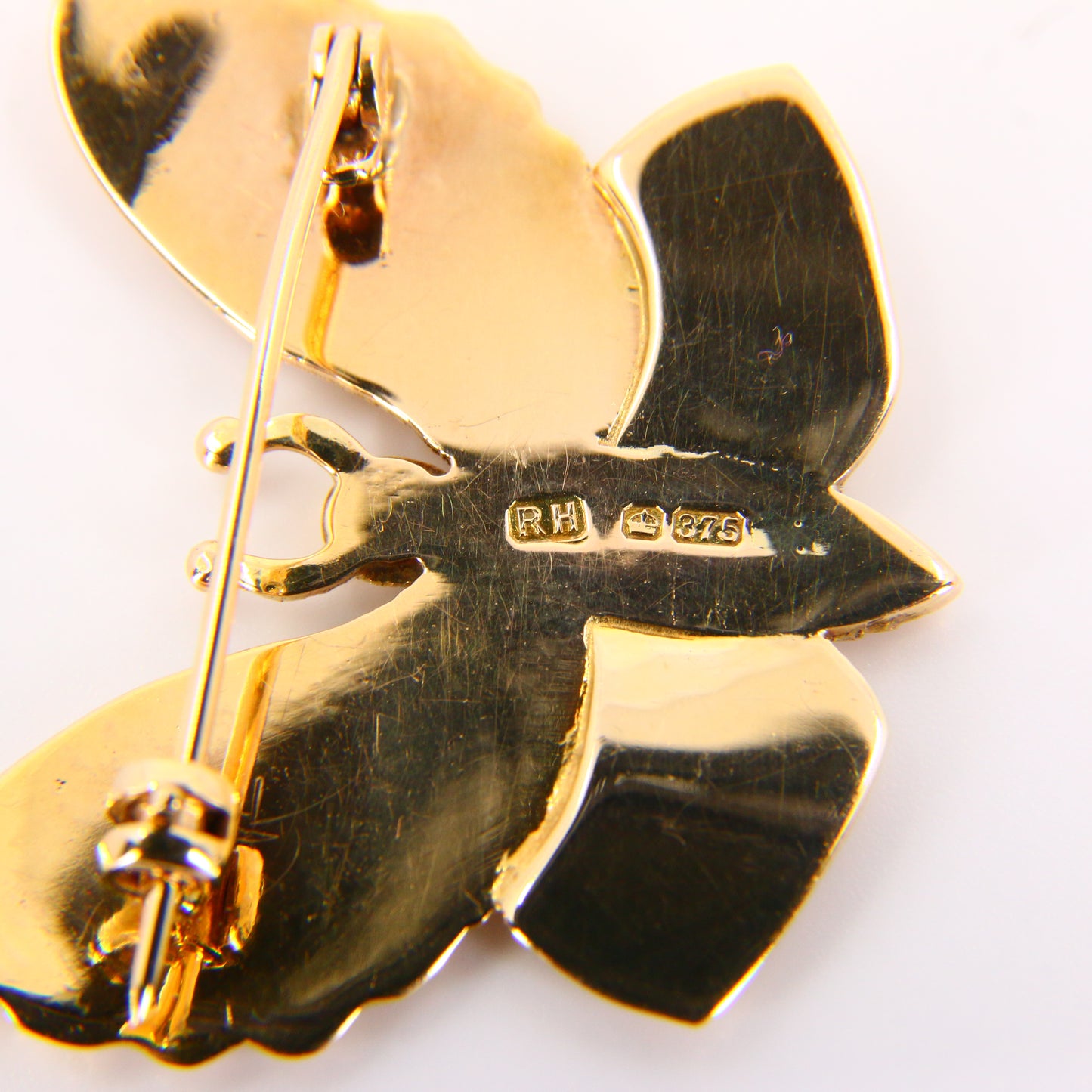 Vintage 9ct Butterfly Brooch Detailed 9 Carat Hallmarked Yellow Gold Boxed Gift