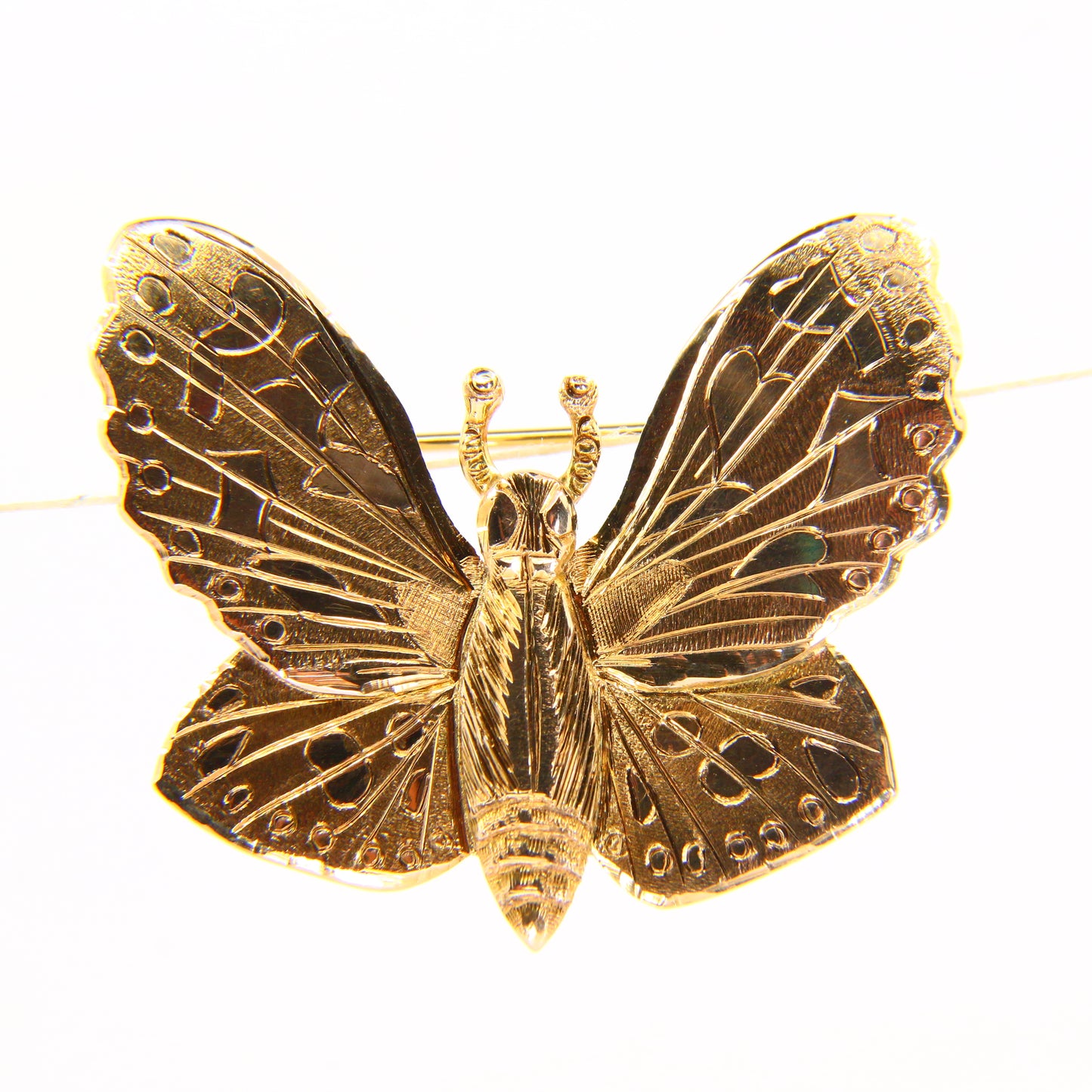 Vintage 9ct Butterfly Brooch Detailed 9 Carat Hallmarked Yellow Gold Boxed Gift