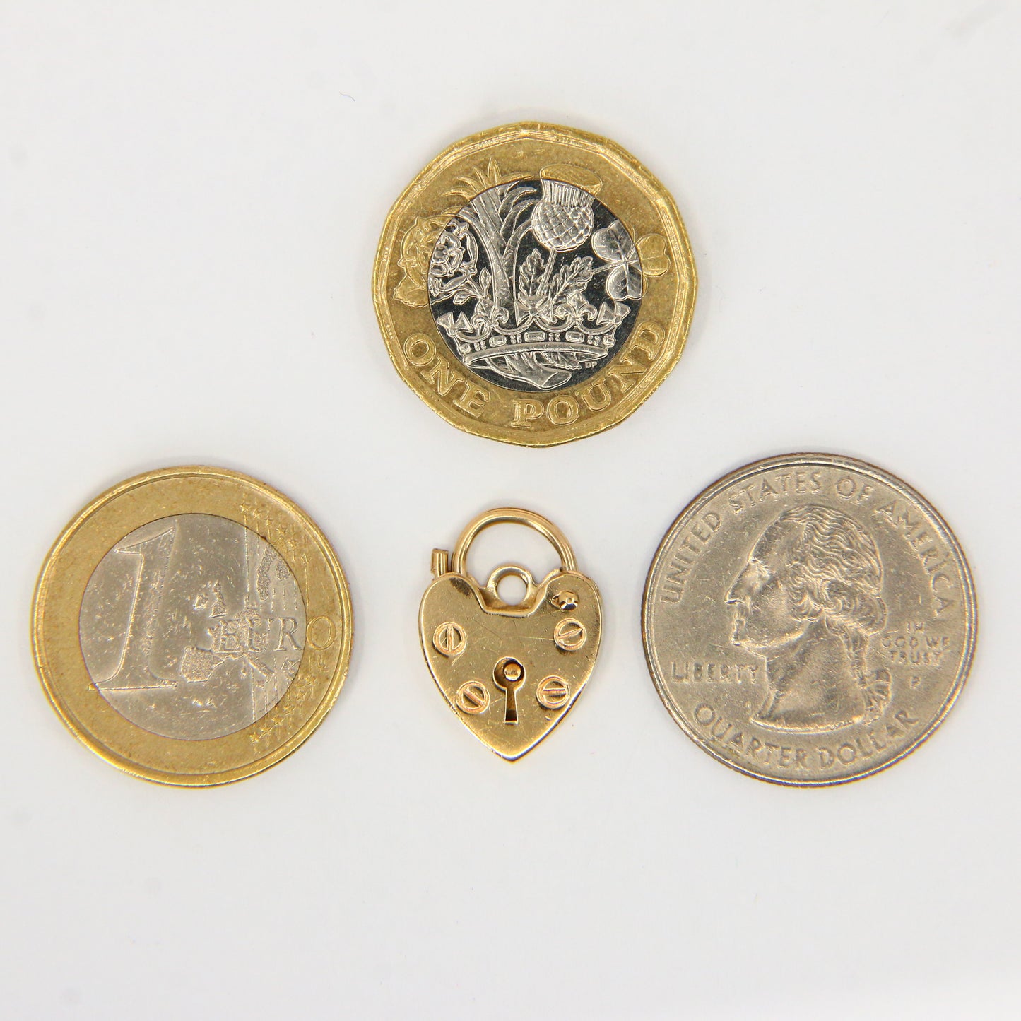 Vintage 9ct Gold Heart Padlock Charm – Hallmarked Solid Gold Gift