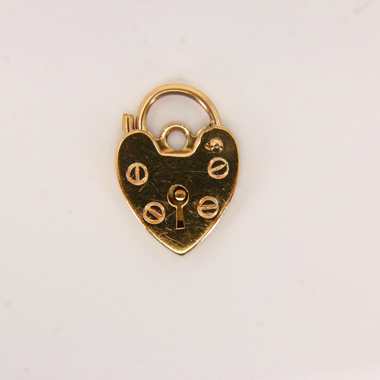 Vintage 9ct Gold Heart Padlock Charm – Hallmarked Solid Gold Gift