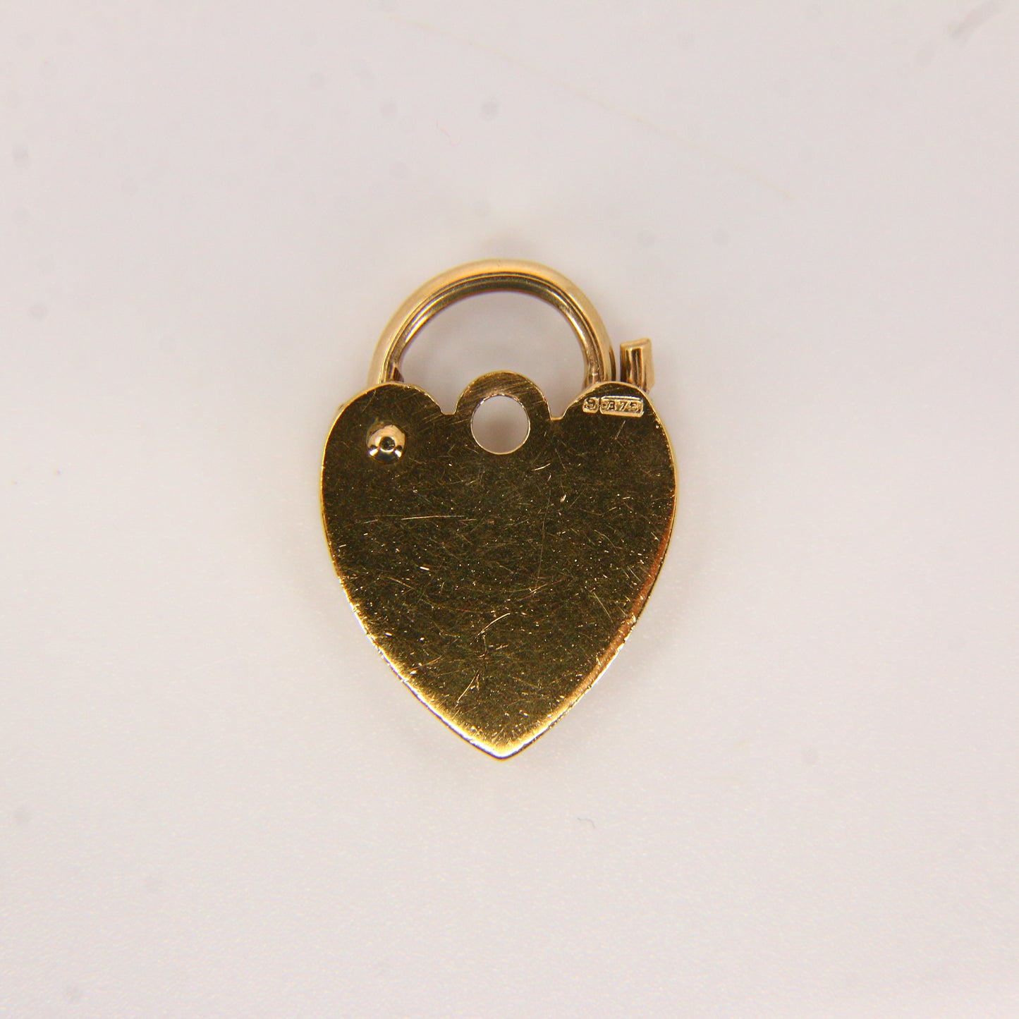 Vintage 9ct Gold Heart Padlock Charm – Hallmarked Solid Gold Gift