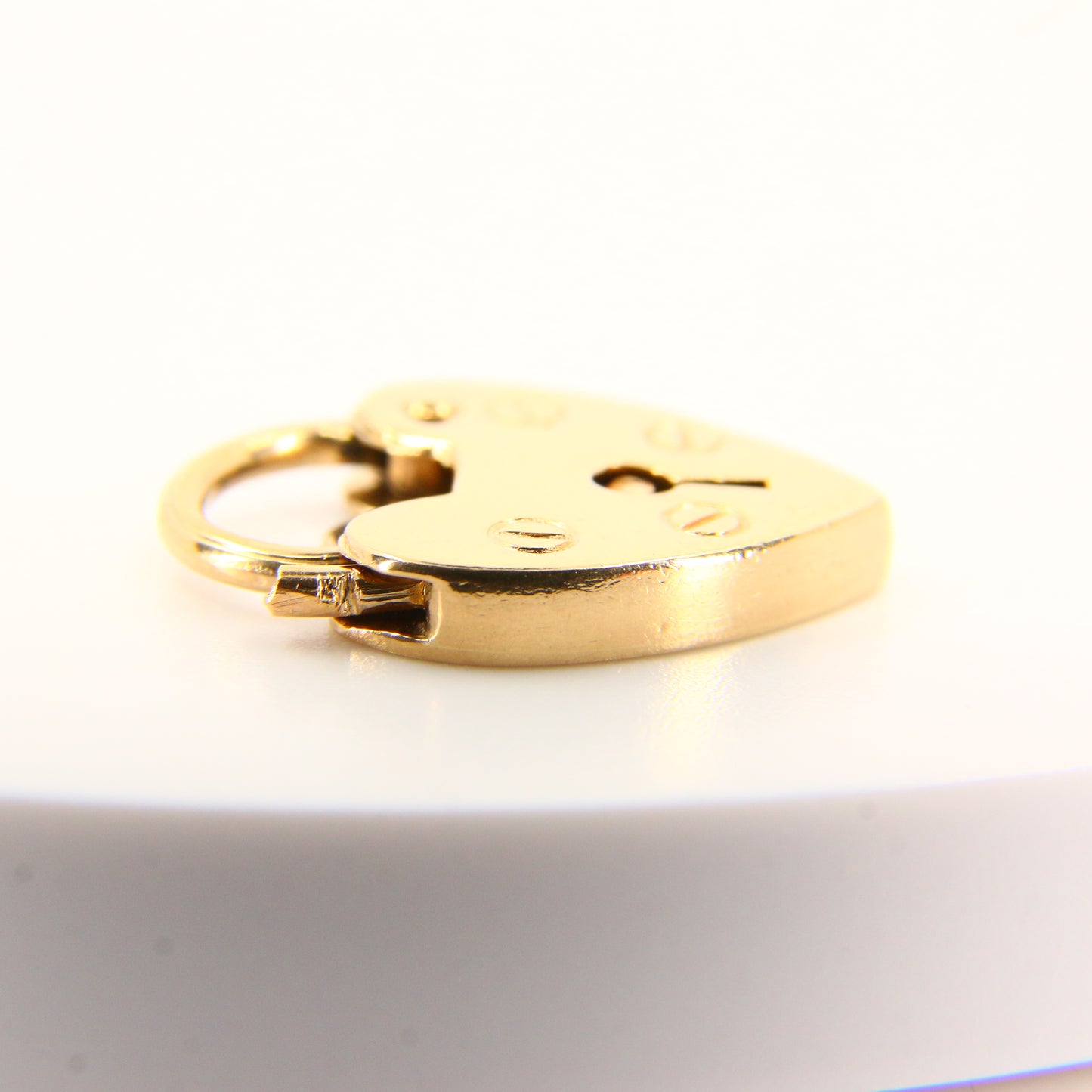 Vintage 9ct Gold Heart Padlock Charm – Hallmarked Solid Gold Gift