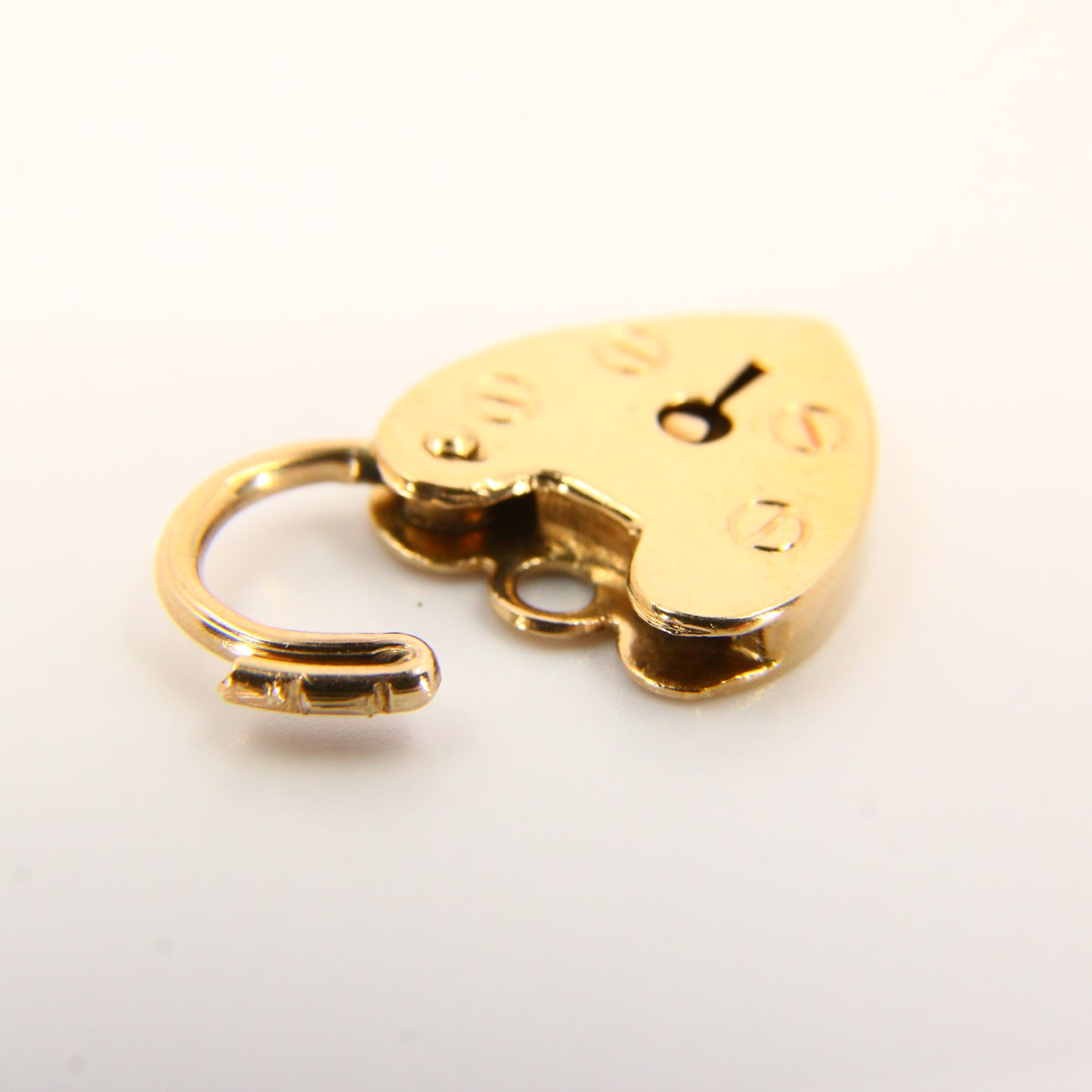 Vintage 9ct Gold Heart Padlock Charm – Hallmarked Solid Gold Gift