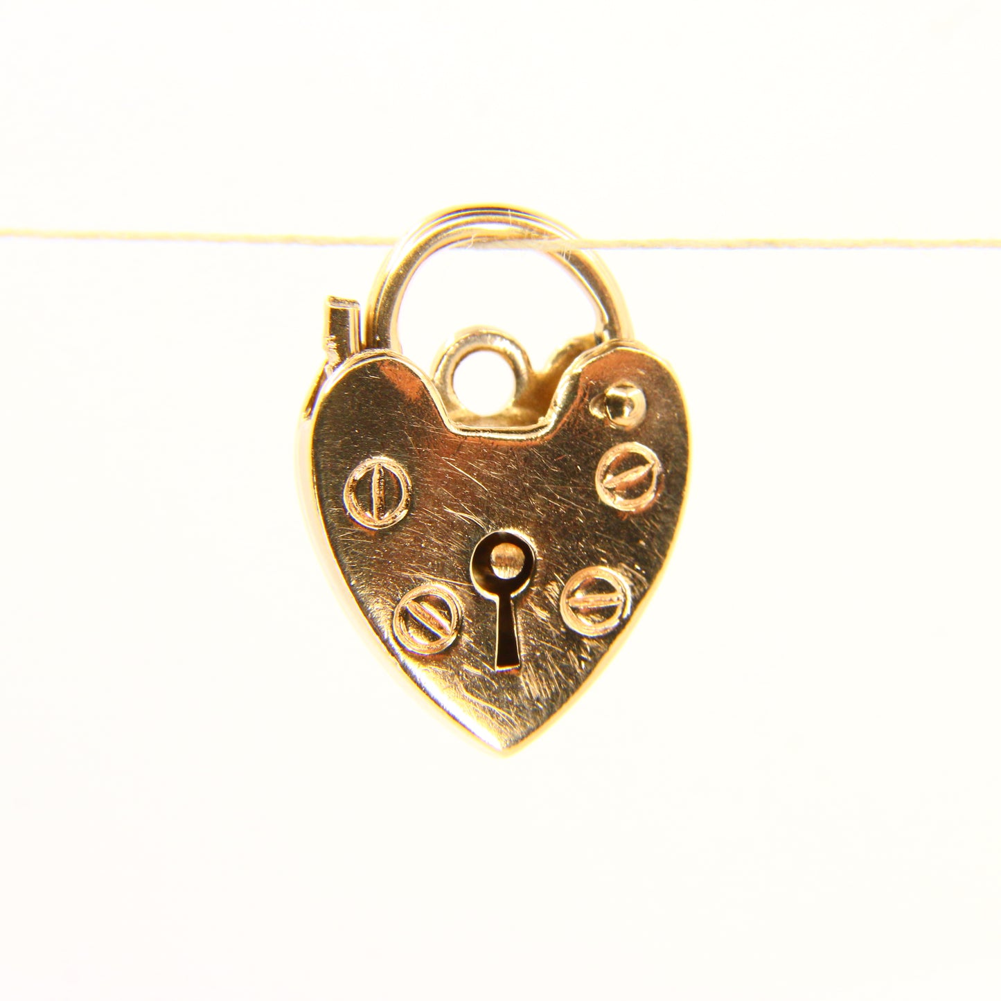 Vintage 9ct Gold Heart Padlock Charm – Hallmarked Solid Gold Gift