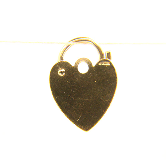 Vintage 9ct Gold Heart Padlock Charm – Hallmarked Solid Gold Gift