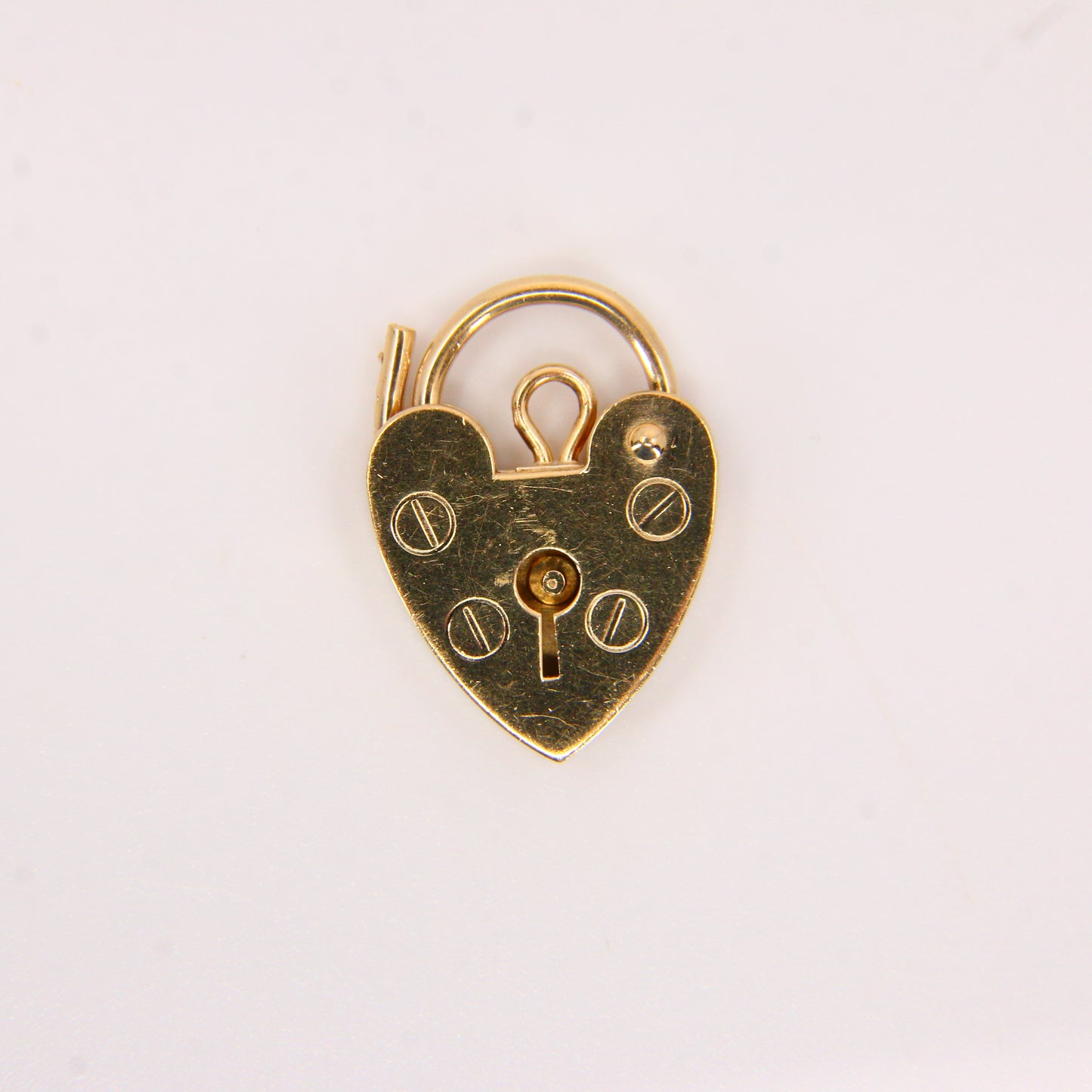 Vintage 9ct Gold Heart Padlock Charm – Hallmarked Solid Gold Gift