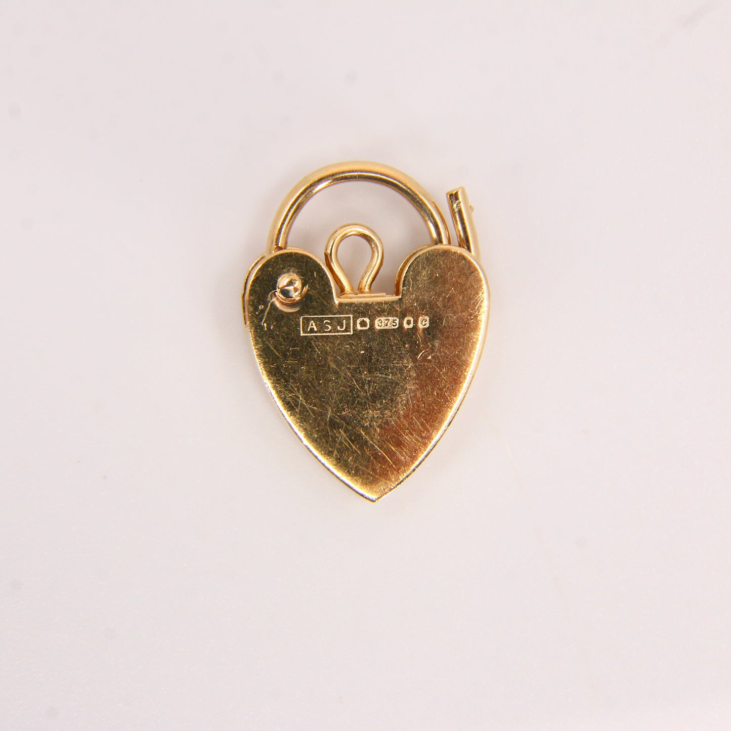Vintage 9ct Gold Heart Padlock Charm – Hallmarked Solid Gold Gift