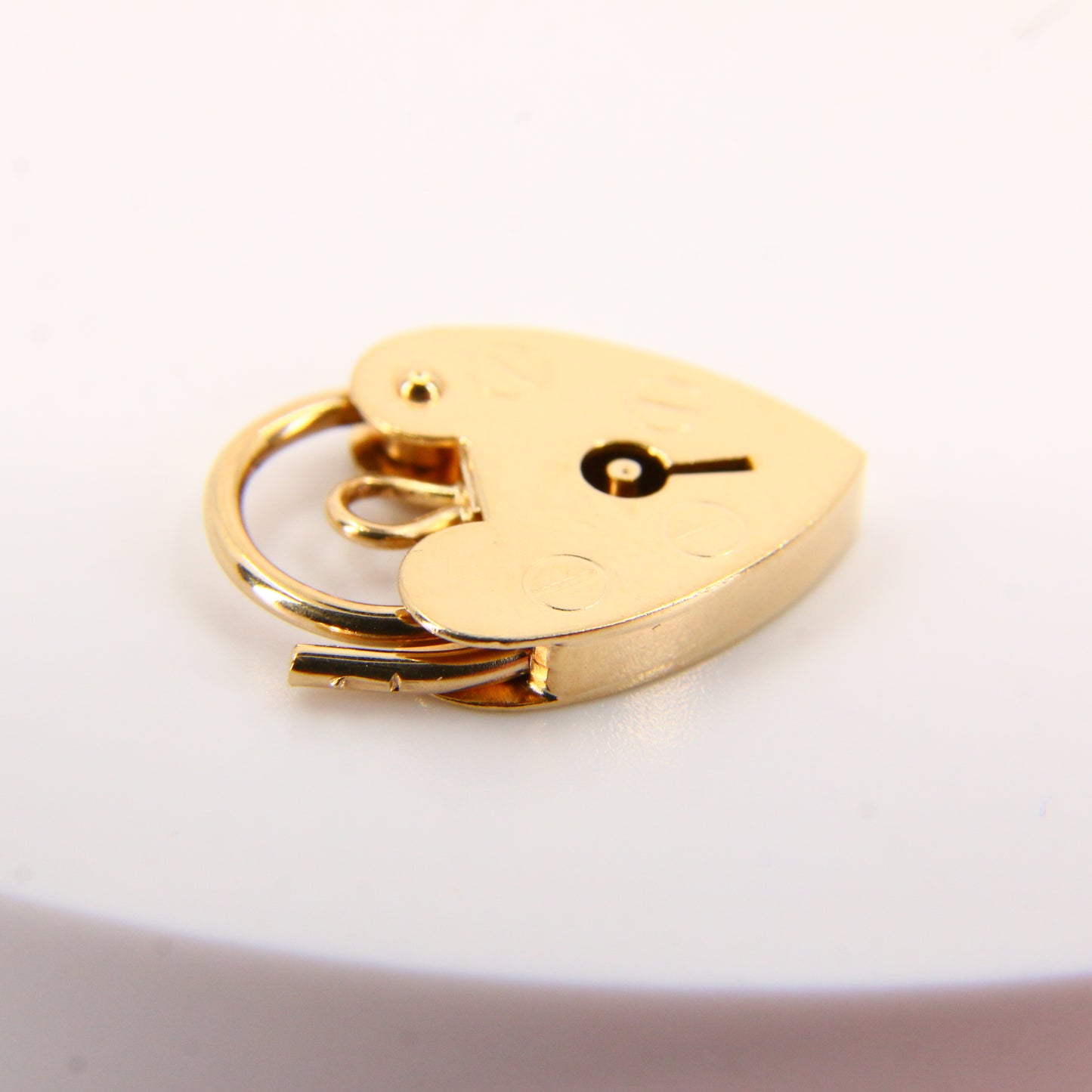 Vintage 9ct Gold Heart Padlock Charm – Hallmarked Solid Gold Gift