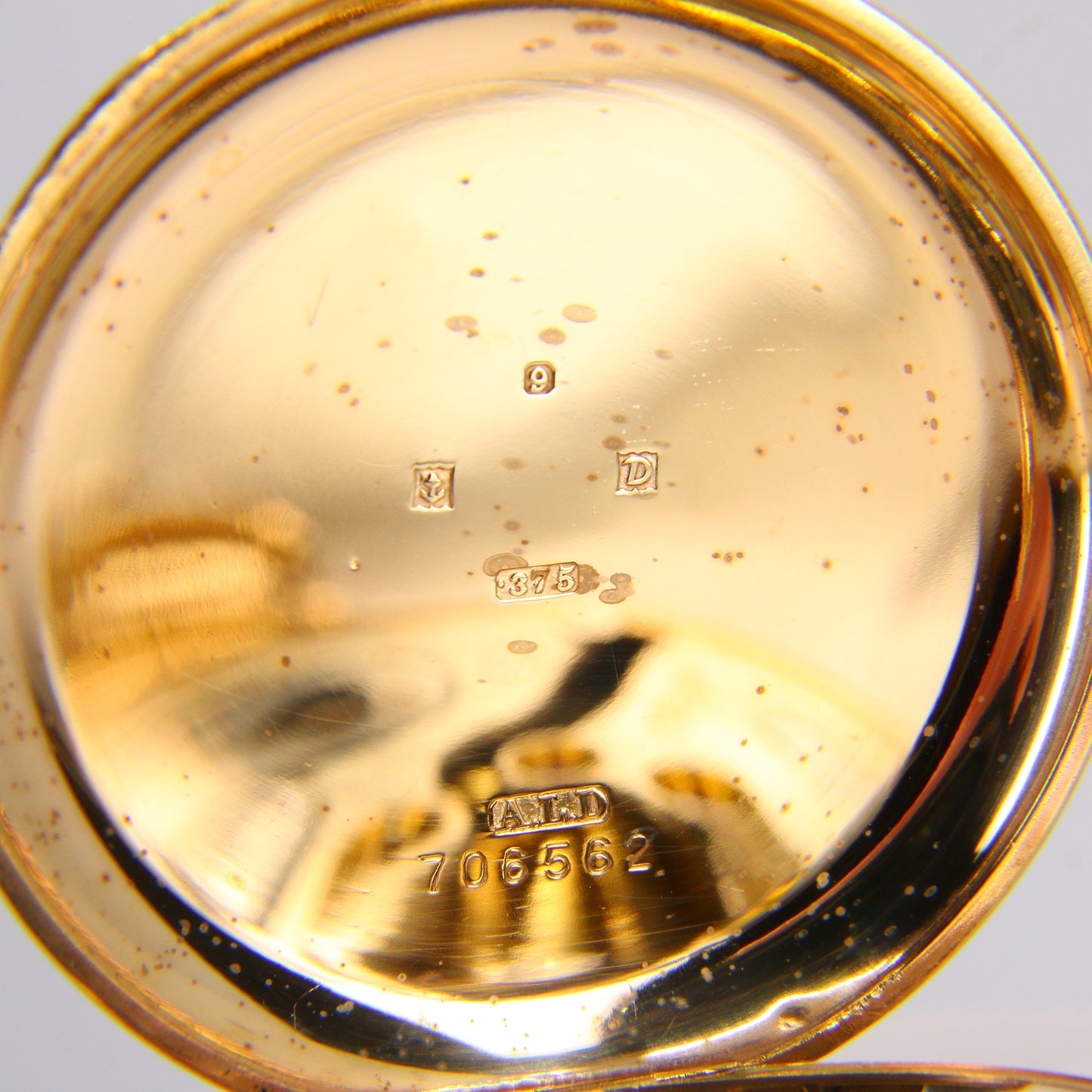 Vintage 9 Carat Half Hunter Pocket Watch Roldor 17 Jewel Hallmarked