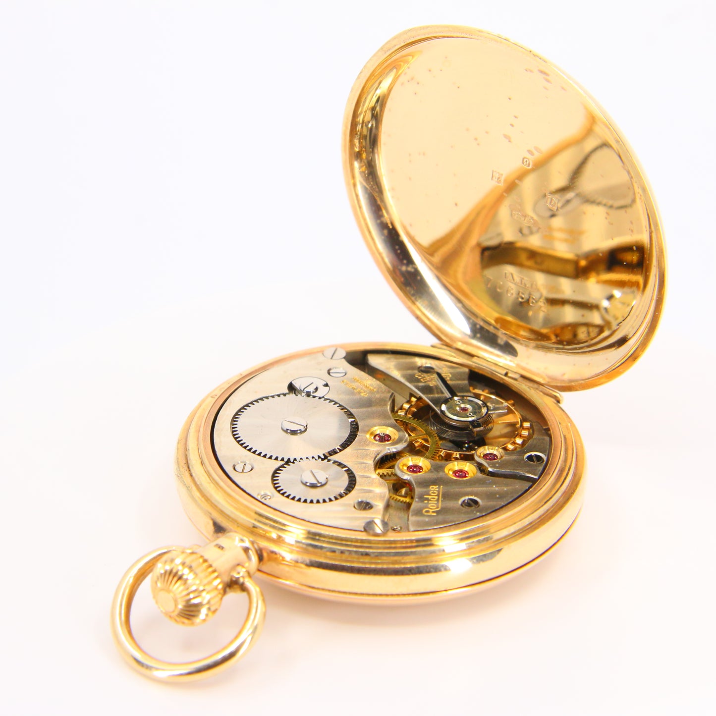 Vintage 9 Carat Half Hunter Pocket Watch Roldor 17 Jewel Hallmarked