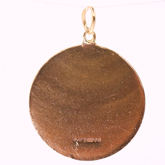 Vintage 9ct Hallmarked Gold Georg Jensen St Christopher Charm Religious Pendant