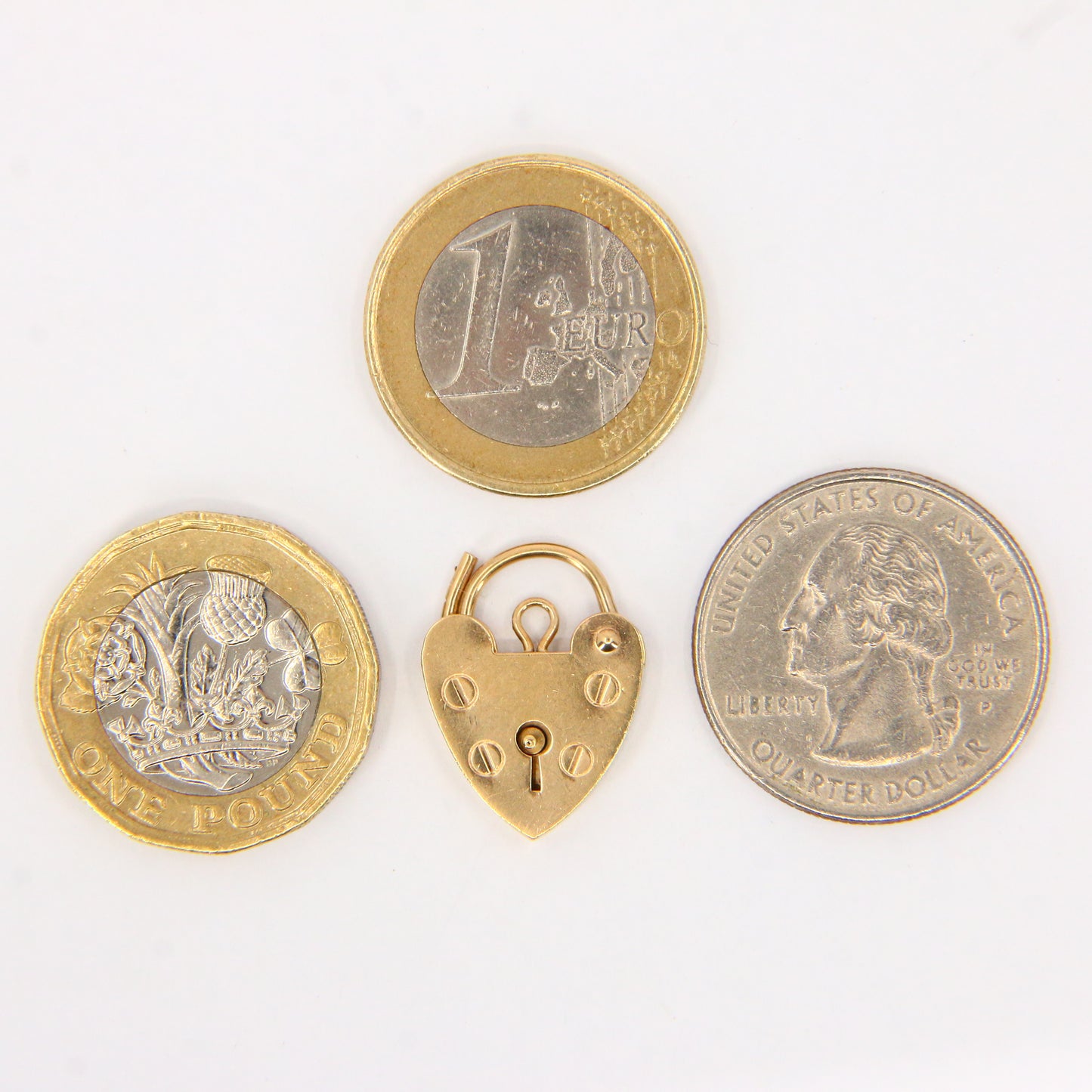 Vintage 9ct Gold Heart Padlock Charm – Hallmarked Solid Gold Gift