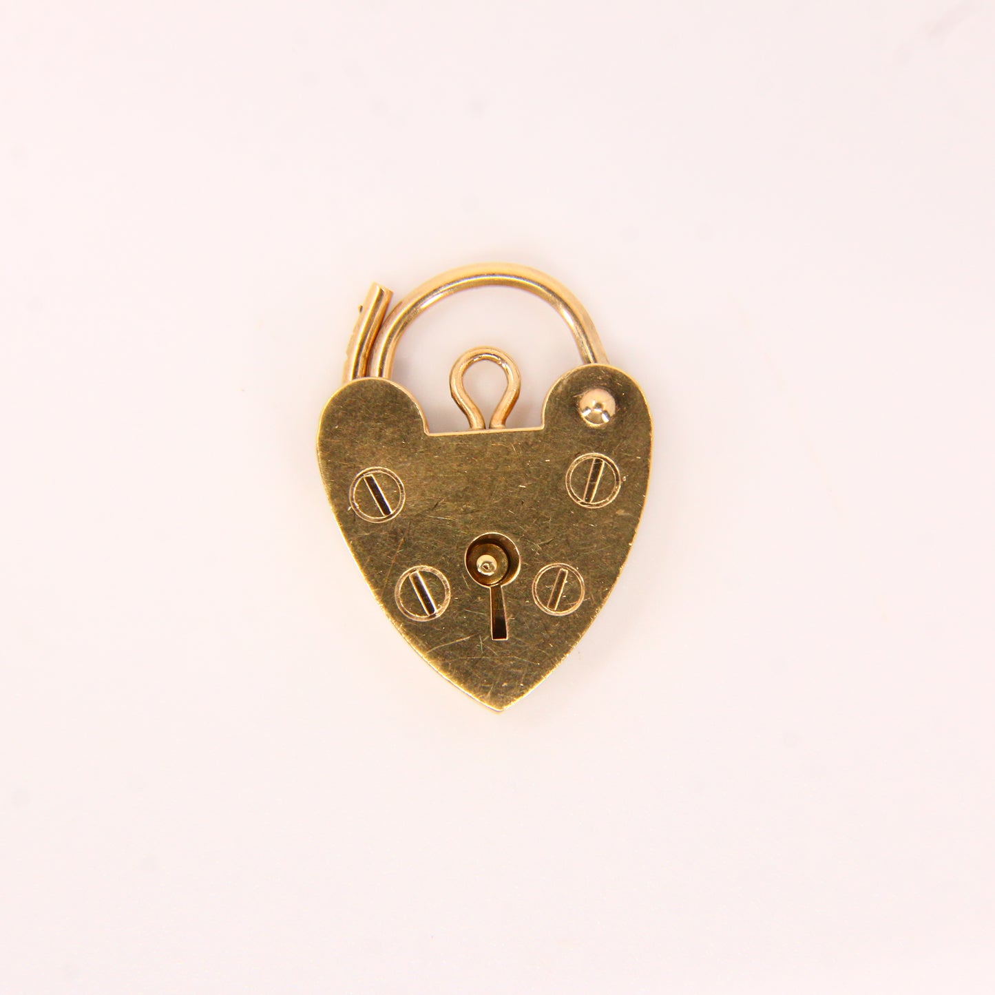 Vintage 9ct Gold Heart Padlock Charm – Hallmarked Solid Gold Gift