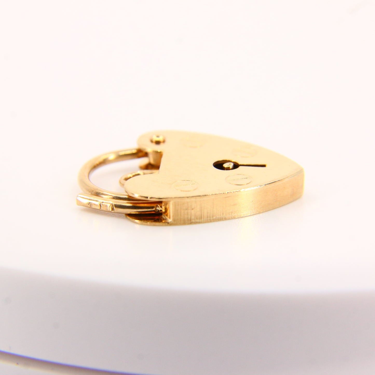 Vintage 9ct Gold Heart Padlock Charm – Hallmarked Solid Gold Gift