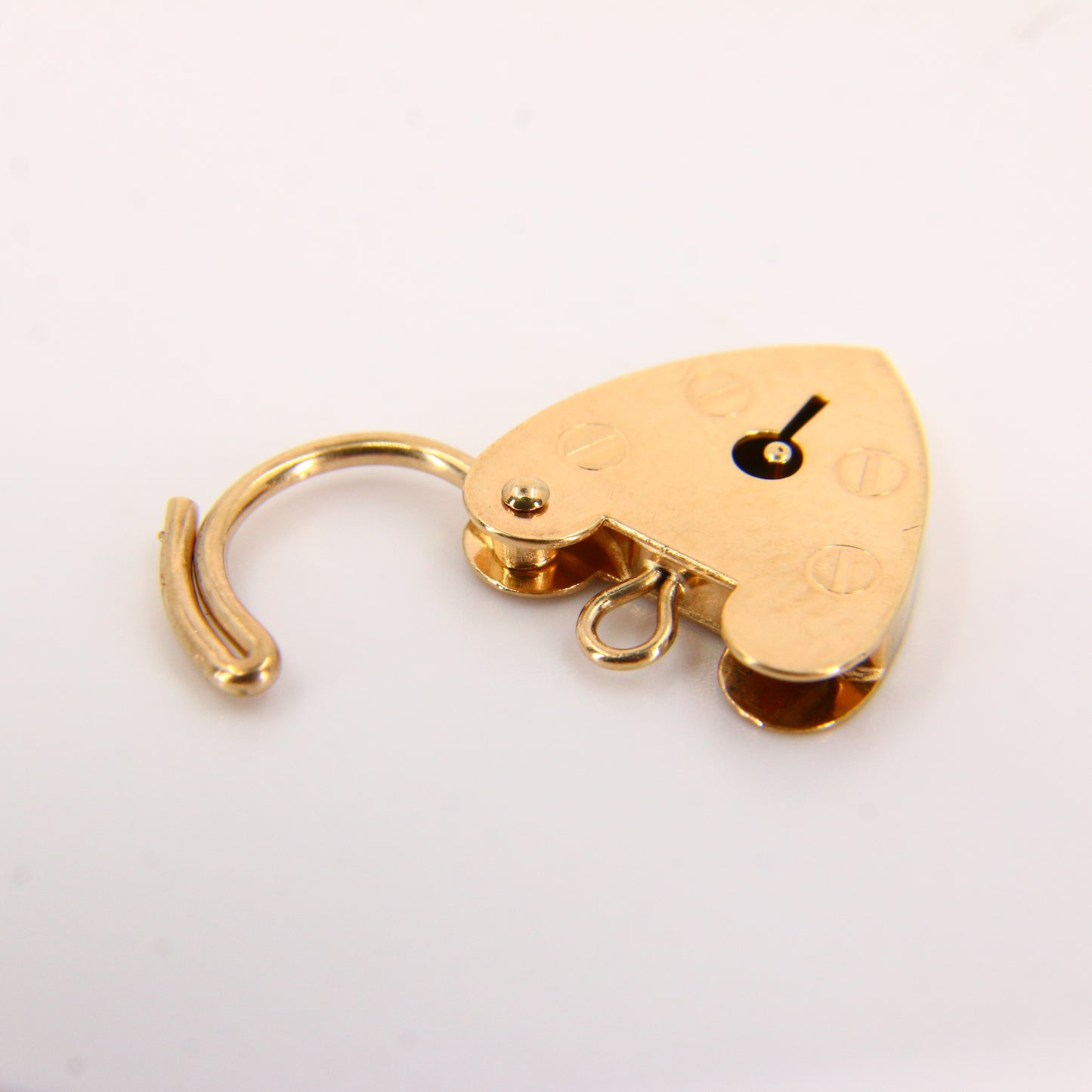 Vintage 9ct Gold Heart Padlock Charm – Hallmarked Solid Gold Gift