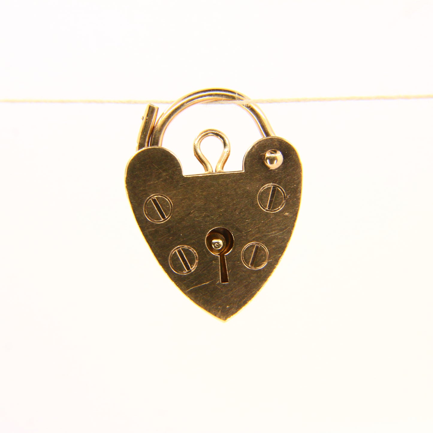 Vintage 9ct Gold Heart Padlock Charm – Hallmarked Solid Gold Gift