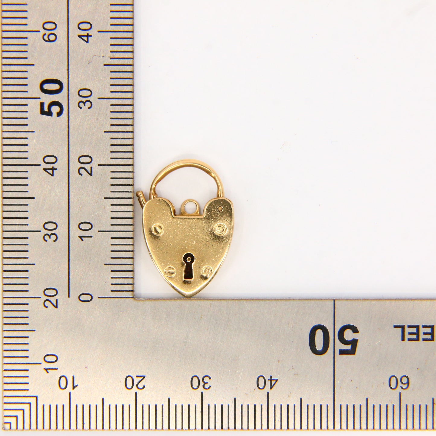 Vintage 9ct Gold Heart Padlock Charm –Georg Jensen Hallmarked Solid Gold Gift