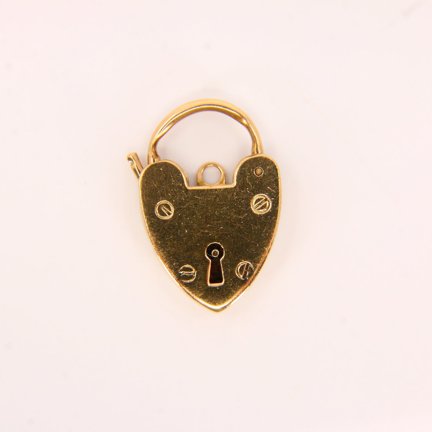 Vintage 9ct Gold Heart Padlock Charm –Georg Jensen Hallmarked Solid Gold Gift