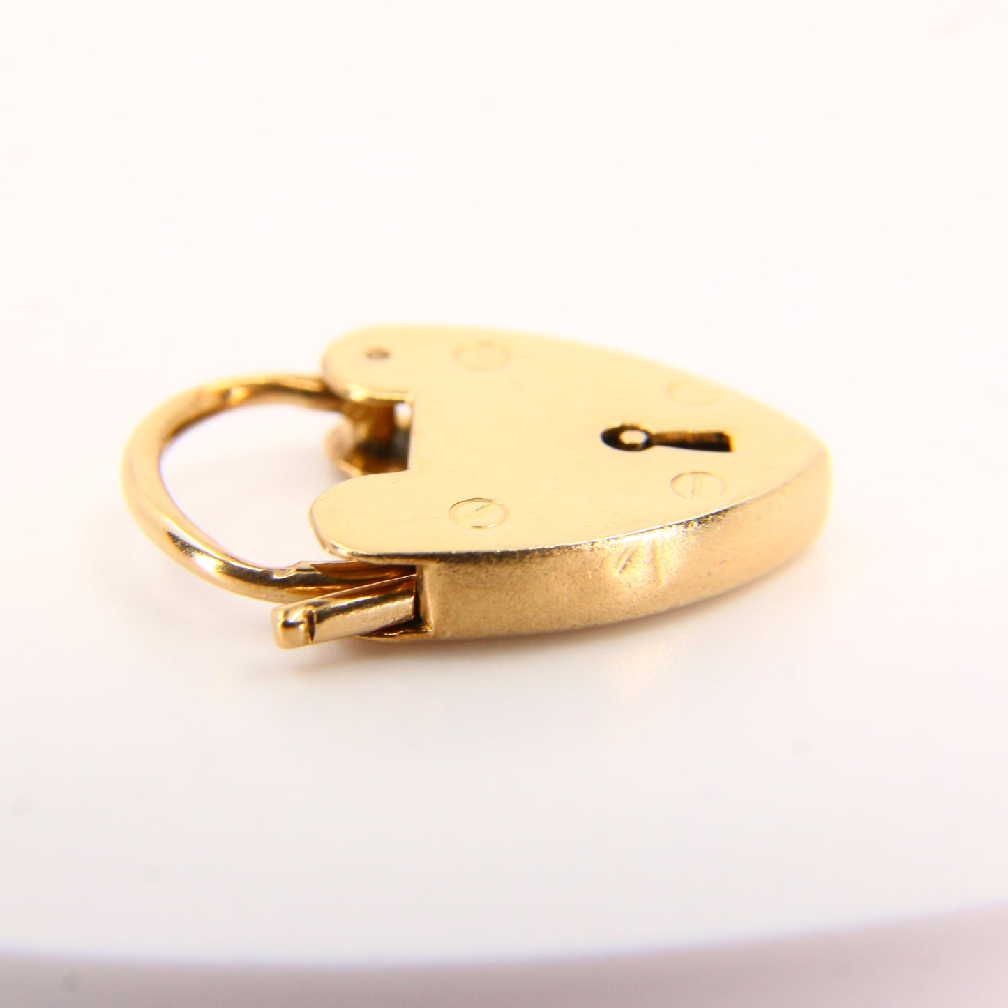 Vintage 9ct Gold Heart Padlock Charm –Georg Jensen Hallmarked Solid Gold Gift