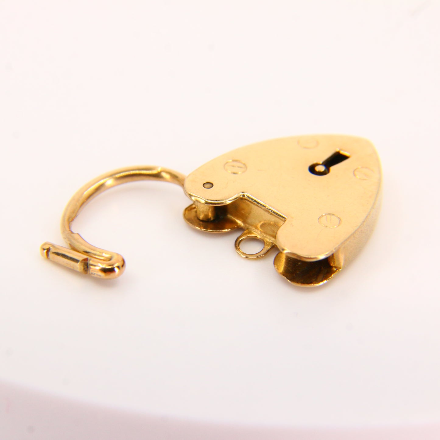 Vintage 9ct Gold Heart Padlock Charm –Georg Jensen Hallmarked Solid Gold Gift