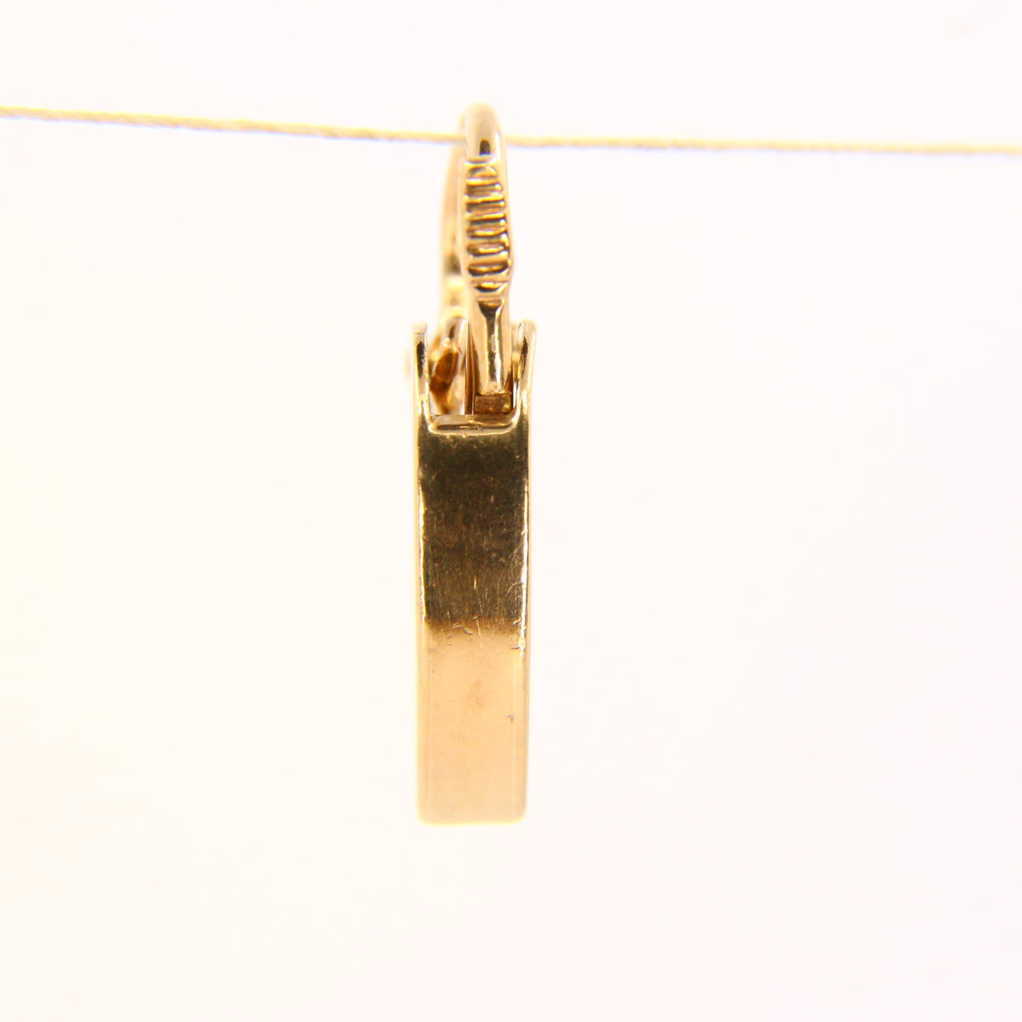 Vintage 9ct Gold Heart Lock Pendant - Engraved Solid Yellow Gold Hallmarked Charm