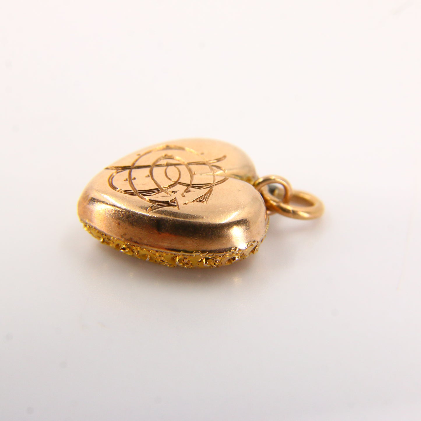 Vintage 9ct Gold Puff Heart Charm – Solid Gold Charm Gift