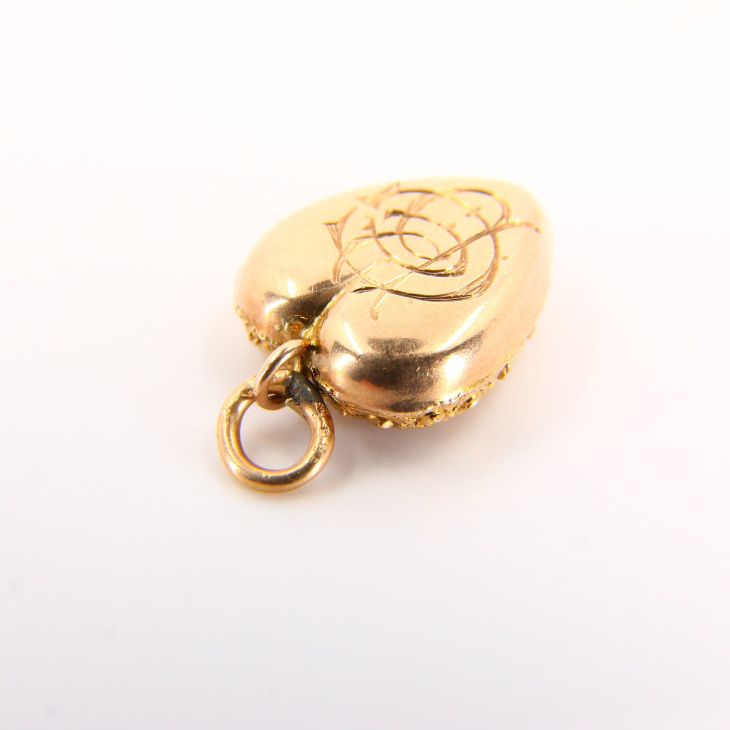 Vintage 9ct Gold Puff Heart Charm – Solid Gold Charm Gift