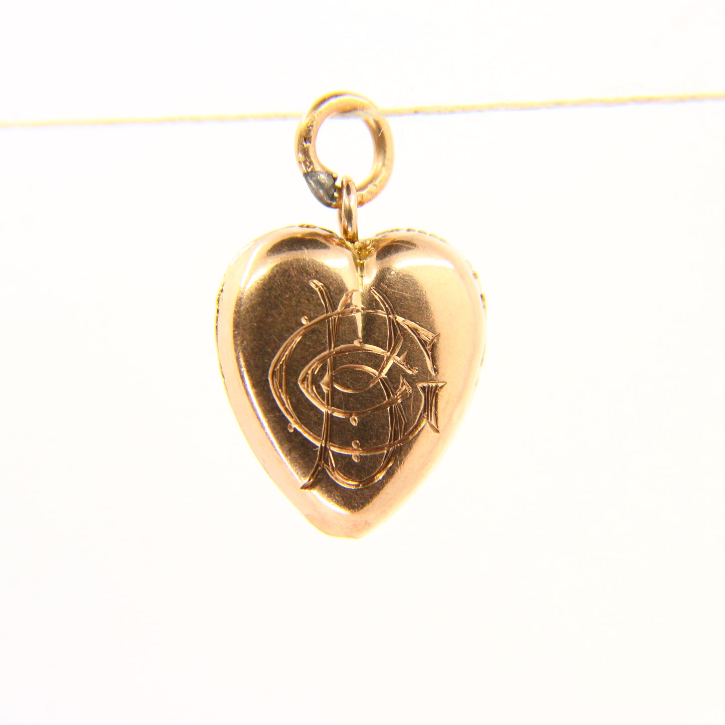 Vintage 9ct Gold Puff Heart Charm – Solid Gold Charm Gift
