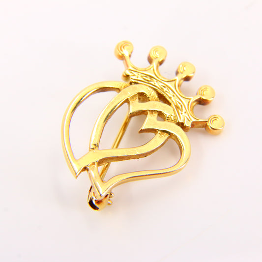 Vintage 18ct Luckenbooth Brooch by Ola Gorie Hallmarked Yellow Gold Boxed Gift