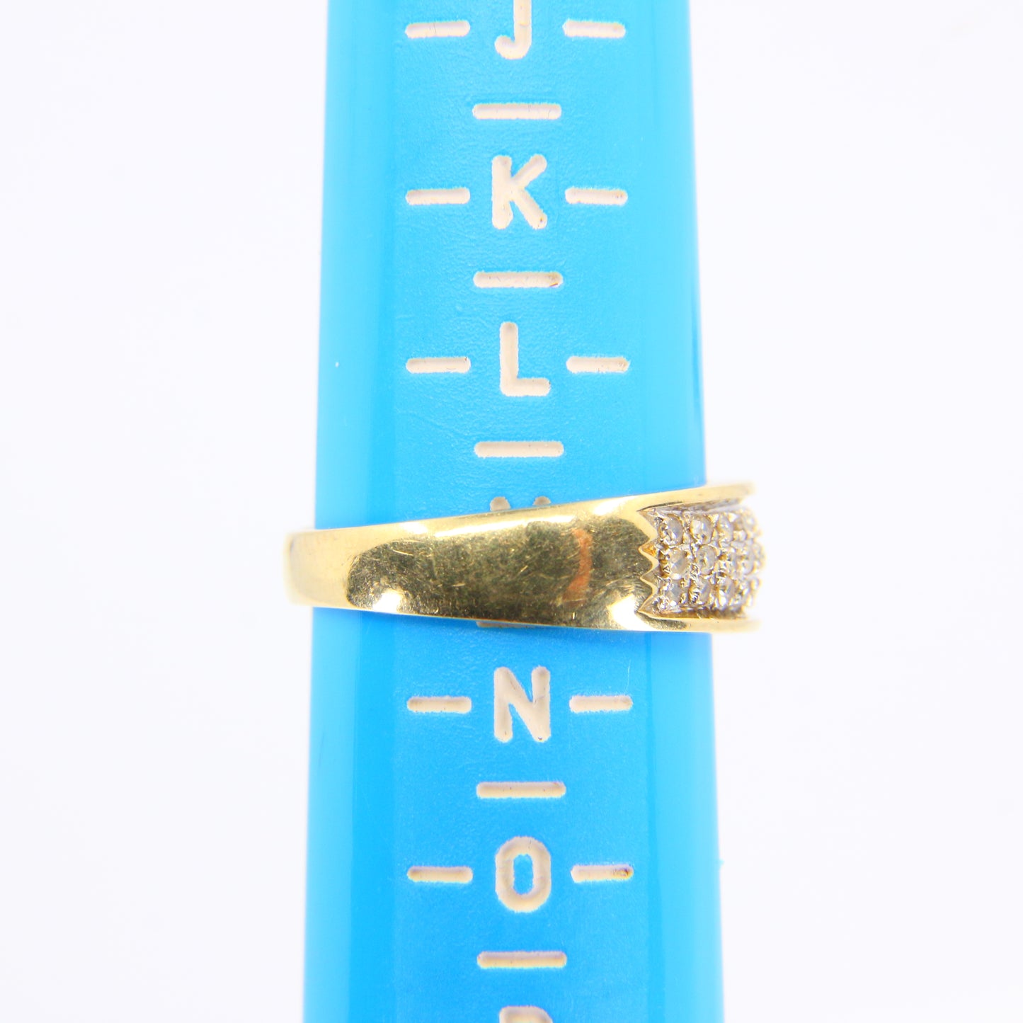 Vintage 9ct Yellow Gold 0.25 Carat Diamond Set Ring UK Size M (Sizeable)