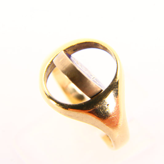Vintage 9ct Gold Masonic Spinner Ring – UK P½ – Hallmarked Solid Gold