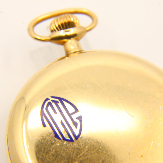 Antique Burlington USA 19 Jewel Keyless Pocket Watch Antique Watch Gift Gold Plated Rolled Gold Pocket Watch