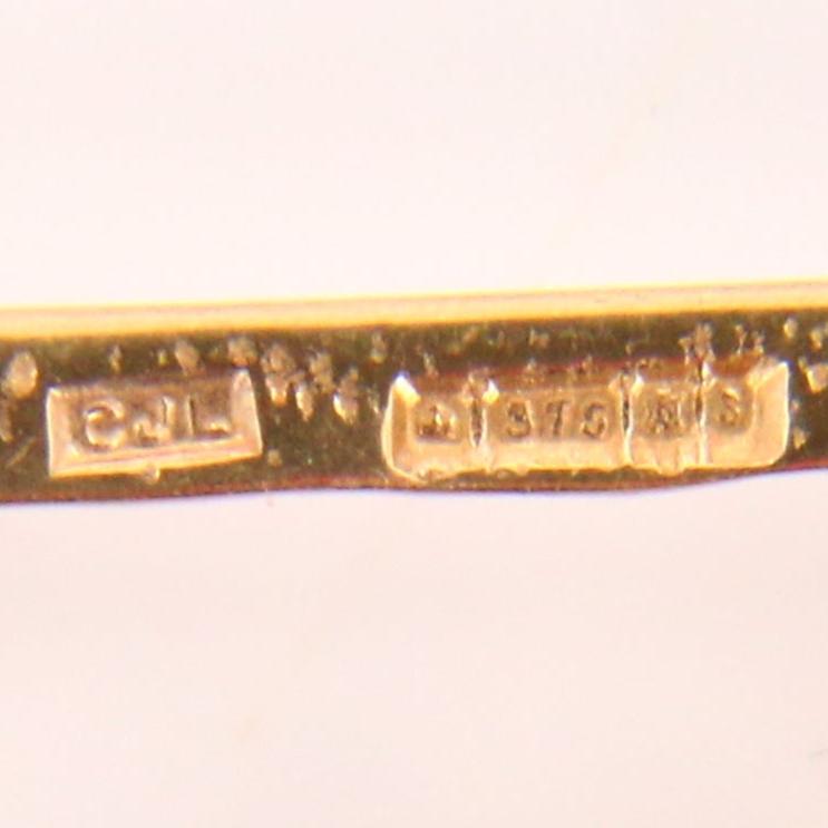Vintage 9ct Charles Rennie Mackintosh Gold Brooch Hallmarked Yellow Gold Boxed