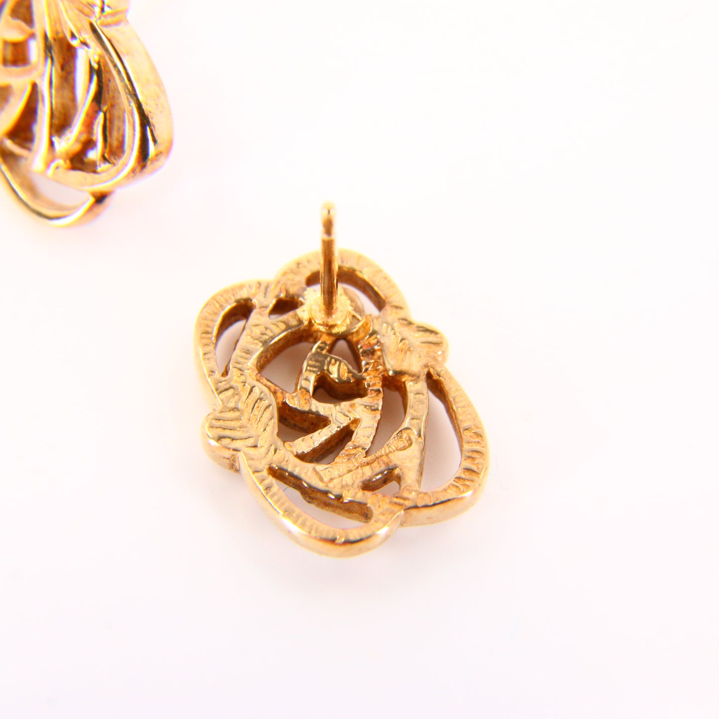 Vintage 9ct Charles Rennie Mackintosh Jewellery Set Chain Pendant Necklace & Earrings Hallmarked Yellow Gold Boxed
