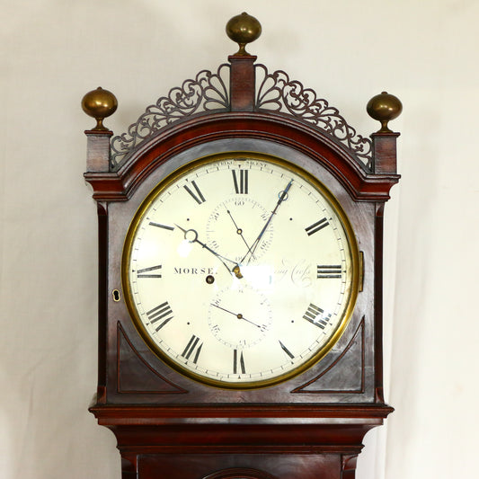 Antique Regency English Mahogany Longcase Clock 8-day Striking Richard Morse