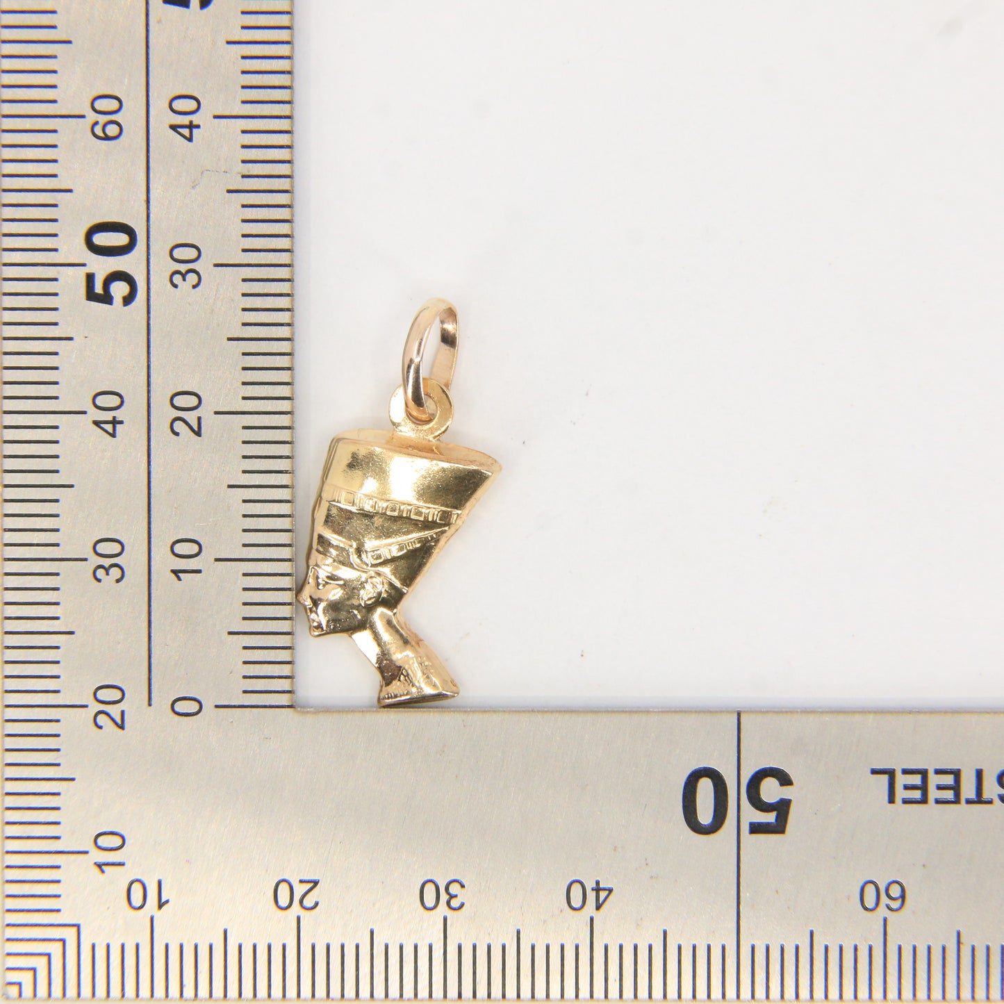 Vintage 9ct Hallmarked Yellow Gold Cleopatra Head Charm Pendant UNOAERRE Gift