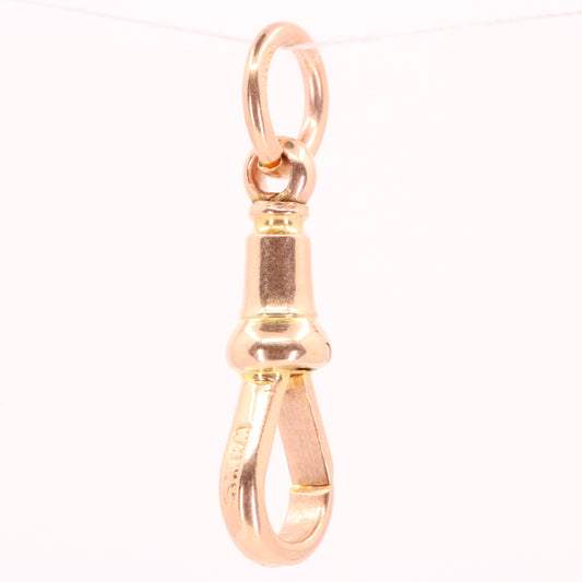 Antique 9ct Hallmarked Rose Gold Dog Clip Pendant Clasp Jewellery Finding Charm