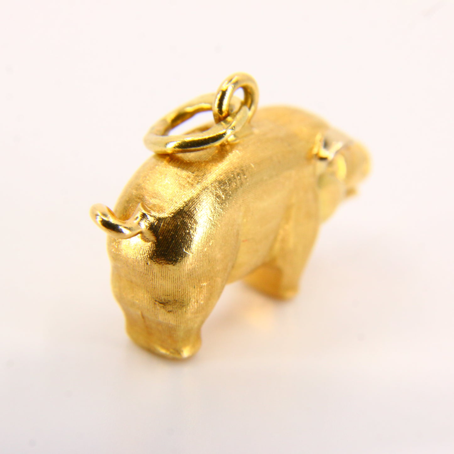 Vintage 18ct Yellow Gold Pig Charm Pendant 18 Carat Animal Gift