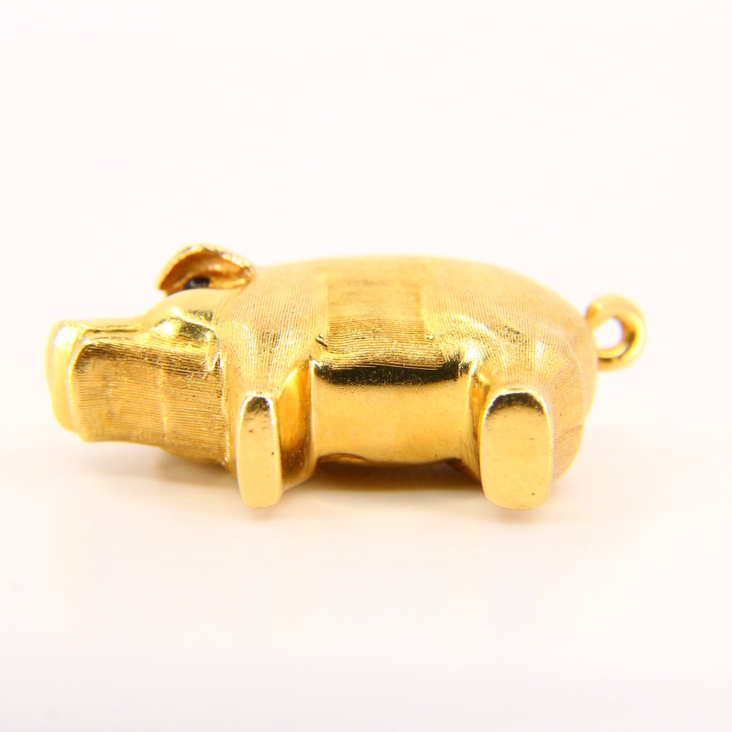 Vintage 18ct Yellow Gold Pig Charm Pendant 18 Carat Animal Gift