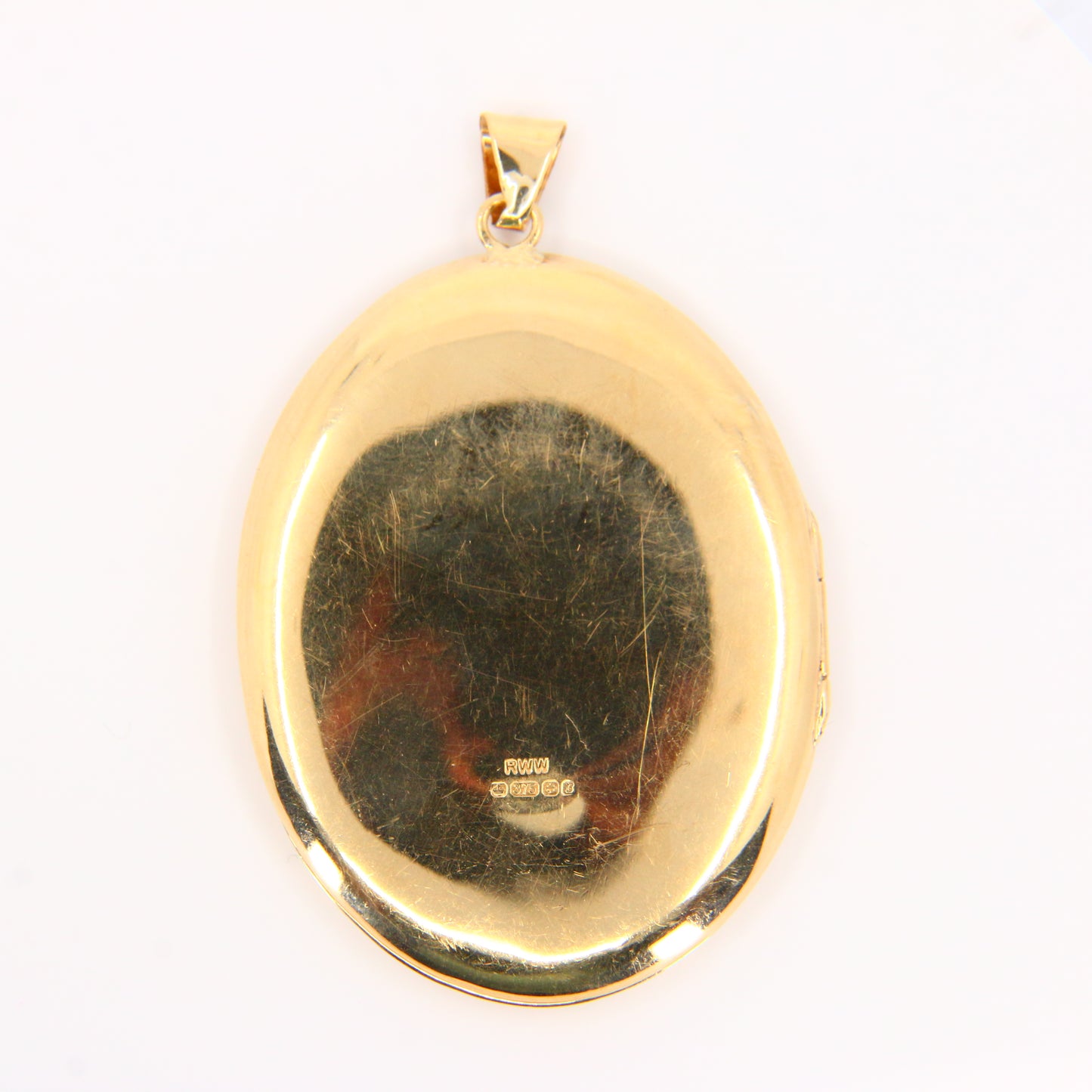 Vintage 9ct Large 2 Photo Locket Pendant Floral Engraved Hallmarked Gold Charm